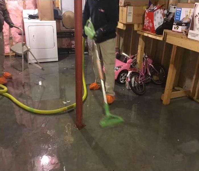 Toilet overflowed affecting effecting basement